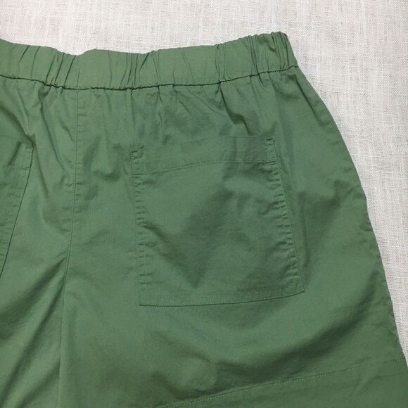 A New Day Shorts Women L Everyday Green Wide Leg Elastic Waist High Rise Relax - Picture 5 of 9